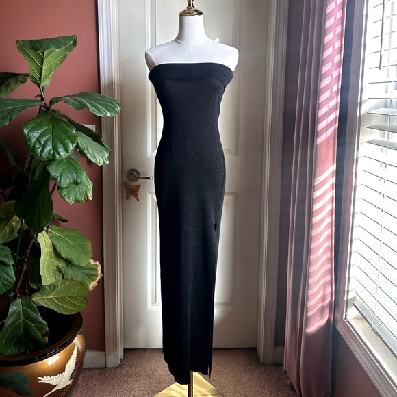 Vintage Wayne Rodger’s Black and Silver Tube Dress - Picture 1 of 8